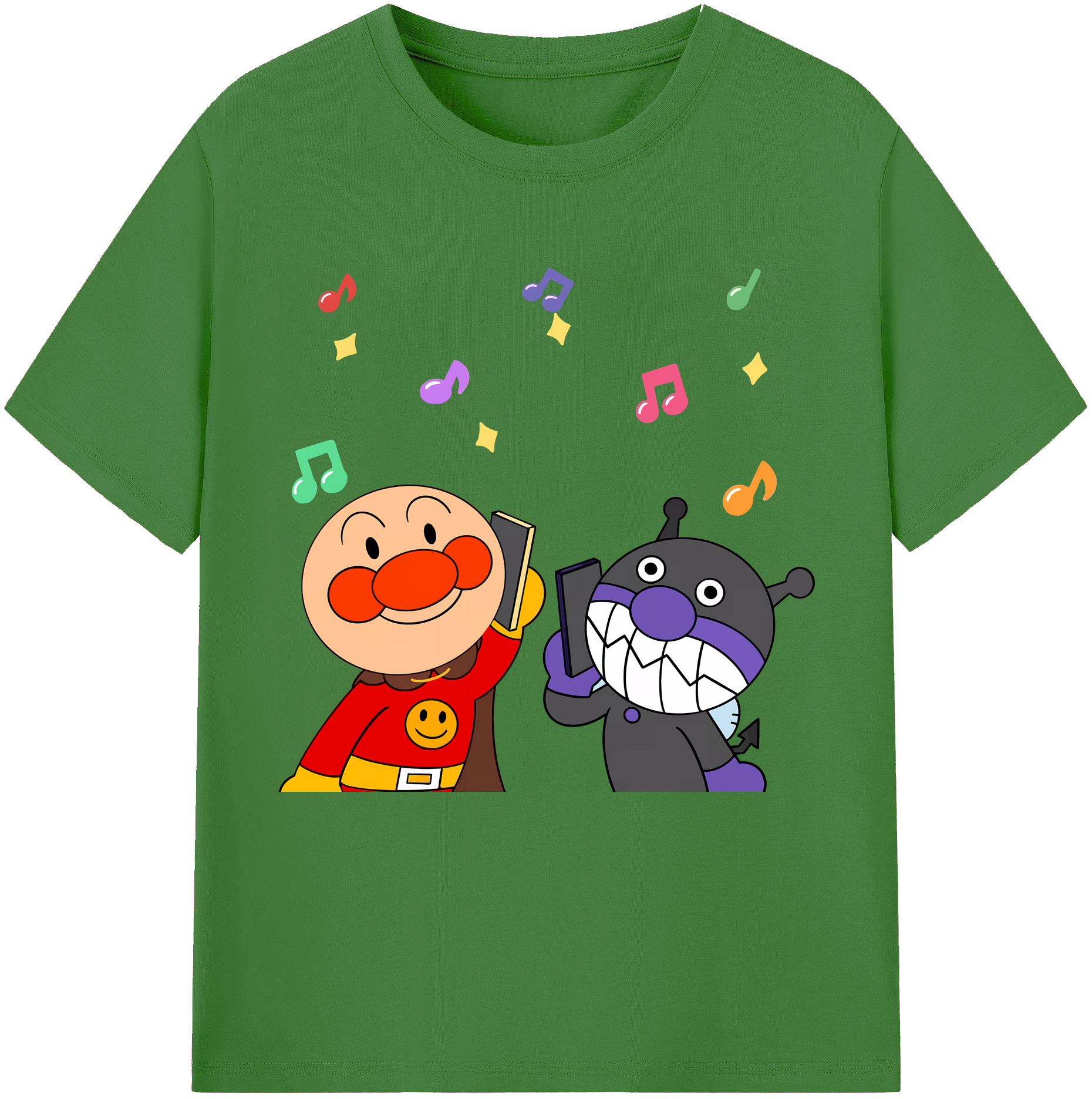 （画像用） アンパンマン Anpanman レディースカジュアルプリントTシャツ（綿100％）